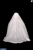 Décoration d'Halloween Fantôme Animé de Table AROMA Tenant une Citrouille avec Mouvement et Lumière, Idéale pour les Tables de Fête, les Bars et les Cosplay Effrayants