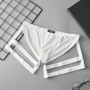 Nuovo Design Slip <span class=keywords><strong>da</strong></span> <span class=keywords><strong>Uomo</strong></span> Europeo Americano Sexy Traspirante Assorbente a Vita Bassa con Sacchetto a U Convesso e Lacci - Lingerie - Product Image 3