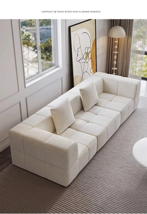 Sofá de Tela Minimalista Moderno Italiano JJY-013, Conjunto Modular Esquinero Simple para Salas de Estar Pequeñas y Grandes, con Función Reclinable - Product Image 6