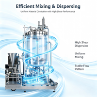Système d'émulsification, de mélange, de dispersion et d'homogénéisation multifonctionnel ACS 5L-5000L pour poudre/eau/plastique/produits chimiques/aliments/boissons 220V