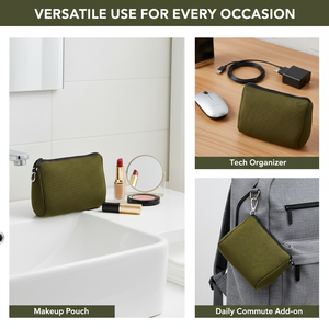 Borsa per il Trucco in Neoprene Traforato con Ricamo Personalizzato Royal Fair, Pochette per Cosmetici e Prodotti per la Cura della Pelle con Clip a D-Ring, per <span class=keywords><strong>Viaggi</strong></span> - Product Image 4