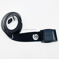 Ceinture tactique de sport en nylon pour homme avec logo jacquard tissé personnalisé de 3 cm, ceinture de ski d'extérieur avec boucle magnétique en plastique à dégagement rapide
