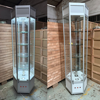 Sechseckige rotierende Glas vitrine/rotierende Uhren boxen Vitrine/Schmuck geschäfte Interior Showcase Counter Design
