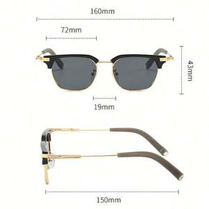 Monturas de Gafas Ligeras Clásicas Retro 2025 con Logotipo Personalizado, Gafas Cuadradas de Metal con Protección Anti Luz Azul para Hombre - Product Image 6