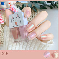 En gros marque privée personnalisé 2 en 1 vernis à ongles et acrylique ensemble de poudre enfants top coat gel vernis à ongles bouteille