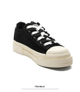 Fashionable versatile crescent shaped shoes with retro thick soles suitable for men and women casual wear Canvas trendy Shoes - Product Image 5