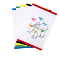 Carpeta de Presentación con Soporte para Póster Extraíble, Portadocumentos de PVC Reutilizable, Multicolor, para Pared de Vidrio, A3, A4, A5, Oficina, Almacén