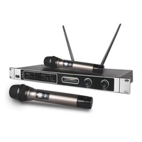 Système de microphone sans fil professionnel KC-1102 UHF à 2 canaux, dynamique, à réduction de bruit, avec casque métallique et micro-cravate, 600 fréquences, pour l'enseignement