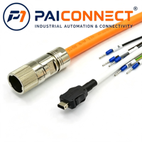 Kabel Encoder Servo Seri PAICONNECT 6FX5002/6FX8002-8QN08 Berbahan Tembaga dengan Isolasi PVC dan Jaket PUR, Berperingkat IP65 untuk Siemens S210
