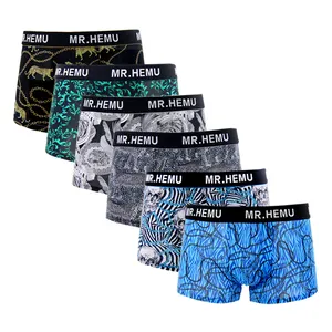 Mens boxers cuecas tudo de impressão totem algodão orgânico mens lingerie 2pc boxer shorts de algodão homens underwear