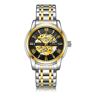 AOKULASIC 5066 di Marca di Lusso Orologi da <span class=keywords><strong>Uomo</strong></span> Impermeabile Automatico Self Vento vigilanza di Affari <span class=keywords><strong>Orologio</strong></span> Hollow <span class=keywords><strong>Orologio</strong></span> Meccanico In Acciaio Inox - Product Image 2