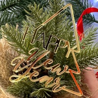 Joyeux Noël et bonne année acrylique Cupcake Toppers décoration de gâteau de fête pour bébé fournitures de fête Halloween inclus