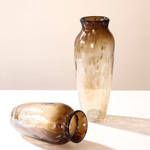 RYLAVA Set di 3 Vasi Moderni in Vetro Ambrato, Vasi Decorativi per Fiori Secchi, Matrimoni e Arredamento Moderno - Product Image 5