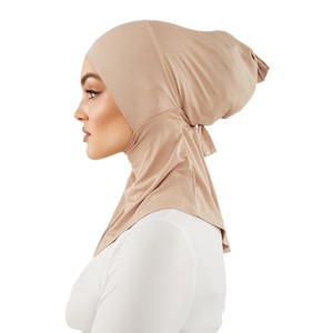 Gorro de Jersey Ajustable Elástico y Transpirable de Fibra de Bambú con Costuras de Alta Calidad para Mujer, Estilo <span class=keywords><strong>Ninja</strong></span> <span class=keywords><strong>Hijab</strong></span> - Product Image 2