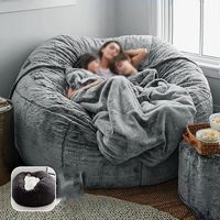 Housse de pouf moelleuse et douce pour canapé de salon, sans rembourrage, pour chambre à coucher