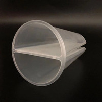 Vente en gros, tasse transparente de 700 ml, tasse en plastique Double partagé, tasse à thé fendue, 2 compartiments
