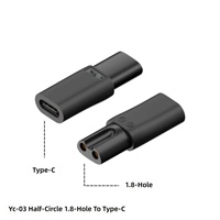 Adaptateur de conversion universel USB-C 7 styles pour rasoir, port DC femelle 5,5*2,1 mm, connecteur 3A à charge rapide avec LED pour ordinateur portable et téléphone portable