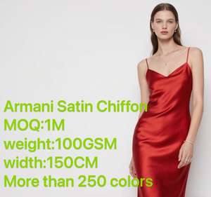 Vestido de Fiesta para <span class=keywords><strong>Mujer</strong></span>, Tela Crepé Duquesa Satinada 100% Poliéster al por Mayor para Vestidos de Noche y Ropa de Dormir - Product Image 3