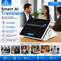 Dispositivo Traductor de Voz con IA de Escritorio, Traducción de Idiomas Bidireccional en Tiempo Real para Recepción de Hotel, Aeropuerto, Negocios, OEM, ODM
