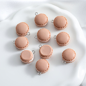 Cabochons en résine de macaron de coeur rond miniature d'artisanat avec le style artificiel d'<span class=keywords><strong>effet</strong></span> brillant pour des souvenirs sur le thème de la nourriture - Product Image 4