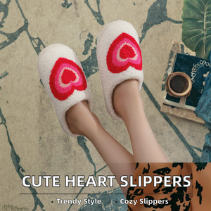 Pantuflas de Mujer con Diseño de Corazón Feliz y Suave, Plantilla de Algodón Bordada Personalizada, Suela de TPR para Primavera - Product Image 3