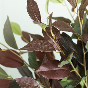 Plante artificielle de laurier de Ruilisi, 88 cm, verte et violet automnal, en plastique, décoration pour la maison, salon et table à manger - Product Image 4