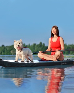 Plataforma Flotante Inflable Ecológica con Certificación CE, Rampa para Perros con Kit de Reparación y Soporte para Cañas de Pescar, para Jugar en el Agua y Surfear - Product Image 3