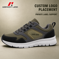 Chaussures de marche d'extérieur à empeigne renforcée, couleur olive, baskets lifestyle en textile multicouche structuré, pour parc urbain, marque privée, usine