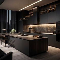 CBMMart 2025 Noir préfabriqué intégré intégré <span class=keywords><strong>cuisine</strong></span> intelligente 2024 nouveautés <span class=keywords><strong>cuisine</strong></span> avec îlot en bois <span class=keywords><strong>cuisine</strong></span> cabienet - Product Image 2