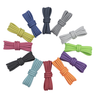 Lacets réfléchissants Weiou Laces Factory Safe 3M, couleurs mélangées, lacets ronds colorés de 4,5 mm pour baskets, course nocturne