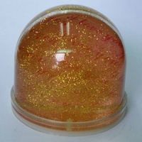 DIY Bingkai Foto Akrilik Desain Kustom Ramah Lingkungan 80x70mm Bentuk Kubah Dekorasi Rumah Hadiah Meja Glitter Mengkilap Sisipan Foto Snowglobe
