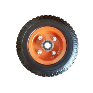 Pneu et roue de brouette pneumatique en caoutchouc de 10 à 16 pouces, sans chambre à air, avec une capacité de charge de 200 kg, pour chariot, tondeuse à gazon, chariot à main - Product Image 1