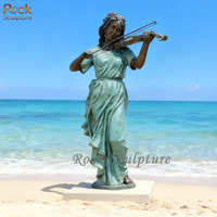 Statue de danseuse élégante de ballet en bronze de taille réelle décoration de paysage urbain