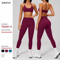 Ensemble de soutien-gorge de sport et leggings à séchage rapide brossé Dingtai, nouvelle arrivée, pour femmes, 2 pièces, pour la course à pied, le yoga et la remise en forme en plein air