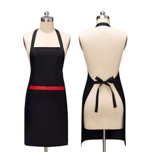 Tablier de cuisine unisexe en coton tissé à trois poches, idéal pour l'art, l'école, la mode, les restaurants et les bars, personnalisable avec logo, pour cuisinier et barista - Product Image 3