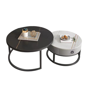 <span class=keywords><strong>Mesa</strong></span> de centro de mármol, Base de salón de mármol Central de Metal contemporáneo italiano - Product Image 5