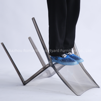 Chaises de banquet de mariage en plastique transparent de style européen contemporain, mobilier pour événements et fêtes à domicile au design moderne