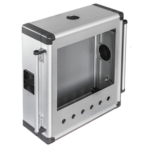 Boîtier électrique extérieur en acier inoxydable pour contrôle industriel, avec support de commande HMI et bras cantilever, modèle GB-C - Product Image 4