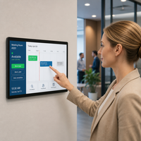 Moniteur tactile industriel 21,5/27/32/43 pouces, écran capacitif, PC tout-en-un, kiosque sans ventilateur, IP65, montage mural, USB, série