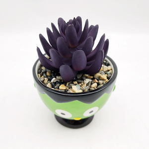 Jardín Sala de estar Decoración de mesa Plantas artificiales Suculentas Maceta Linda Cerámica Zombie 3D Maceta - Product Image 2
