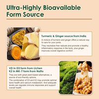 Gommes au curcuma et au gingembre sans sucre d'usine Gommes au curcuma végétaliennes avec poivre noir vitamine D3 et K2 (MK7) soutient le confort osseux