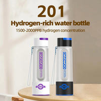 Bouteille ioniseur d'eau portable SPRING 420 ml, technologie de séparation hydrogène/oxygène SPE, haute concentration 2000 PPB, batterie lithium 4000 mAh