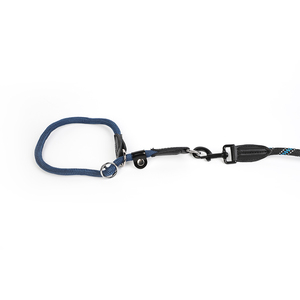 작은 중간 큰 개를 위한 나일론 밧줄 가죽 개 훈련 미끄러짐 초크 고리 - Product Image 3