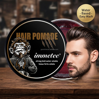 Pommade capillaire à base d'eau Immetee, tenue forte, brillance élevée, cire coiffante pour hommes, soluble dans l'eau, facile à laver, pour coiffure slick back