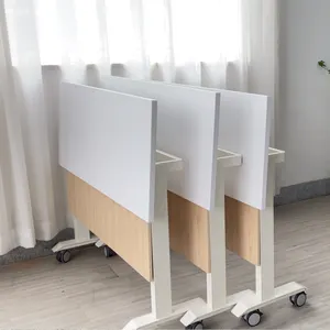 Modular Multi-purpose Flip-Top Folding Desk para Escritório e Escola Classroom Furniture Training and Activity Table