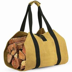 Sac de rangement pour bois de chauffage portable d'extérieur, grande capacité, imperméable, en tissu Oxford 600D avec fermeture éclair, vente en gros d'usine - Product Image 3