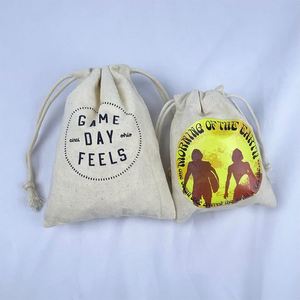 Durable <b>Drawstring</b> Bag High Quality Cotton <b>Pouch</b> Bag Simple Style Canvas <b>Drawstring</b> Bag - Product Image 6