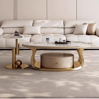 2025 Wohnzimmer Luxus Rock Plate Couch tisch Kleine Wohnung Oval Rechteckig Minimalist Neue High-End-Kombination für Kleine