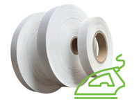 Rouleau d'étiquettes en taffetas de nylon thermocollant de haute qualité Hm661 200M/OEKO-TEX/pour l'impression d'étiquettes de vêtements/éco-responsable