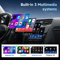 Boîte Mini Ai Android CarPlay Android13 Filaire vers Sans Fil Carte SIM Qualcomm 8 cœurs 4G+64G Plug and Play pour Volvo Ford Benz VW Audi